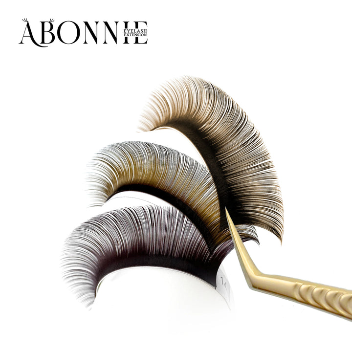 Abonnie Brown Individual Eyelashes Extension All Size Lashes Colorful Premium Classic Lashes