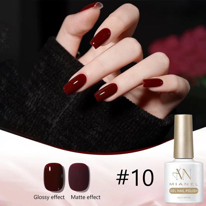 12ML 1-21PCS Autumn Nails Red through half the Sky Cat Eye Nail Glue Halloween New Whitening Glass Bead Cat Eye Nail Polish