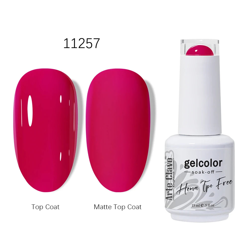 Arte Clavo 15ml HEMA TPO FREE Gel Nail Polish Pink Hybrid Nail Manicure Semi-permanent Enamels Varnish For UV LED Nails Supplies