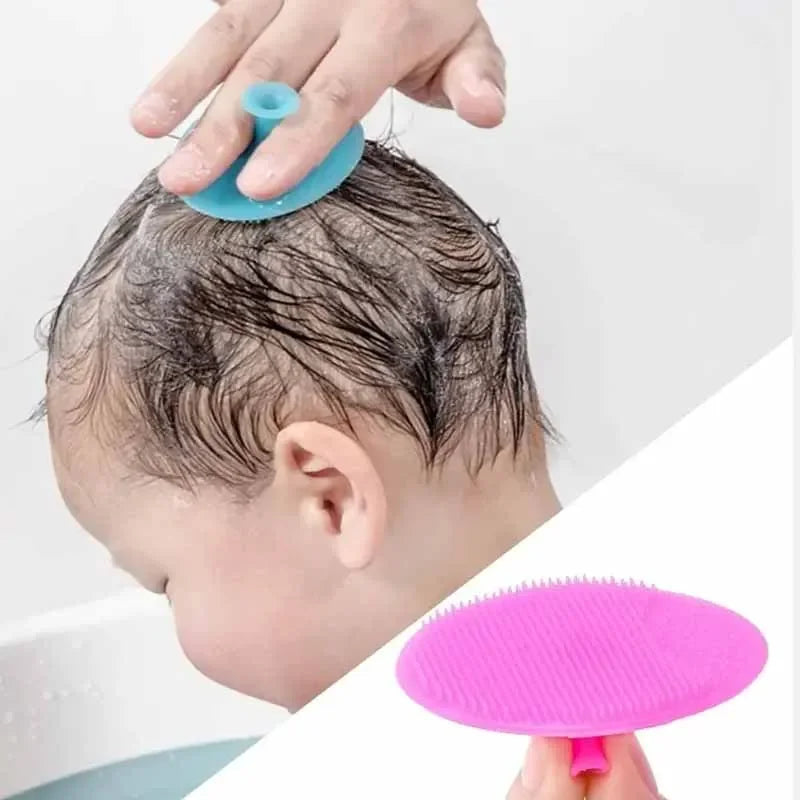 Baby Hair Brush Kids Shower Brush Head Hair Wash Massage Brushes Silicone Shampoo Brush for Infant Bathing Baby Bath Accessories