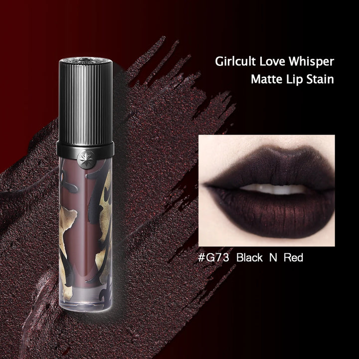 Girlcult Love Whisper Matte Lip Stain,Velvet Matte Texture,Lightweight Non-Drying,Soft-Focus Matte Finish,Edgy Makeup Looks,Gift