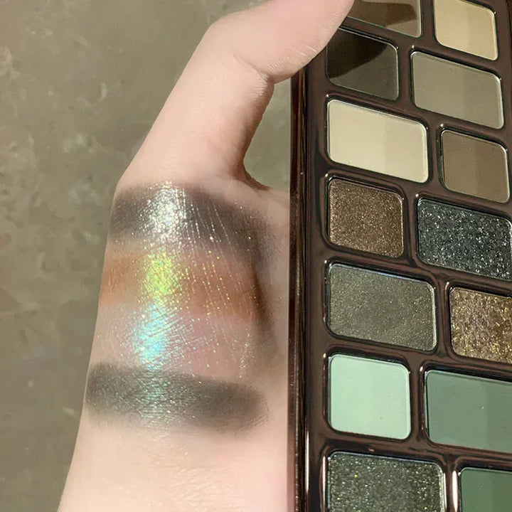 16Color Eyeshadow Palette Impromptu Stealing Ambition Shades Blue Green Earth Tones Gray - Creative Beauty Makeup Powder Palette