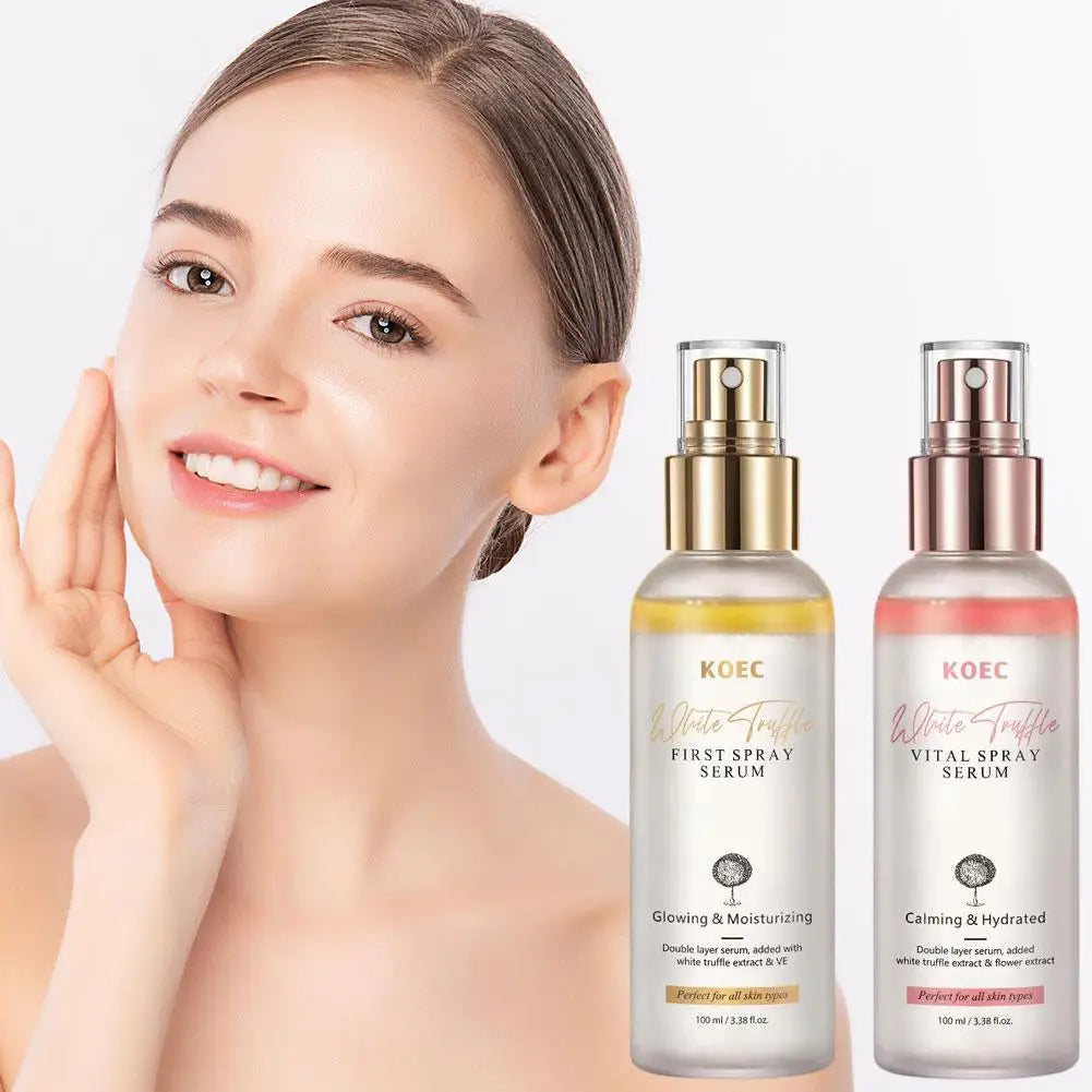 White Truffle Spray Essence Hydrating Face Mist & Setting Spray Moisturizing Water Mist Serum Natural Glow Deeply Nourishing