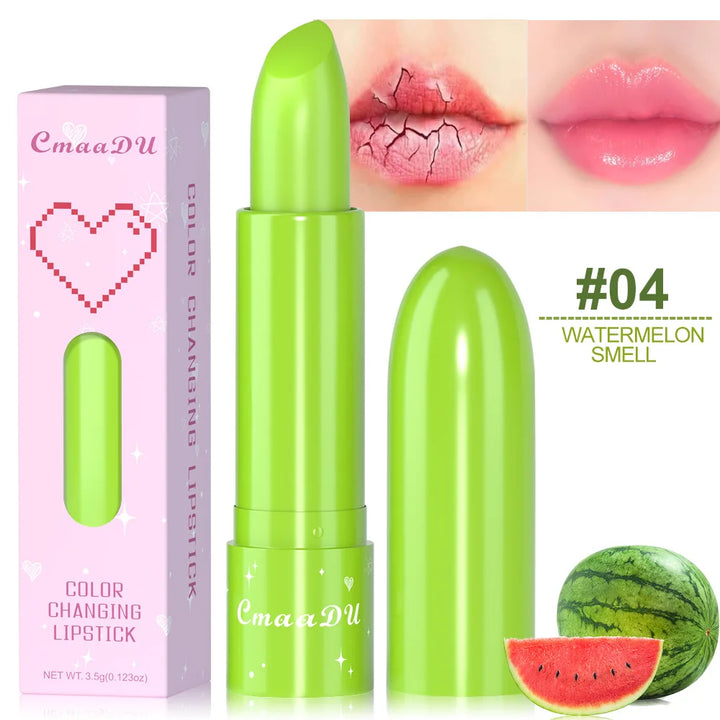CmaaDu 6 Color Shine Changing Lipstick Waterproof Tinted Lip Balm Fruit Infused Nourishing Glow For Moisturizing Lip Care