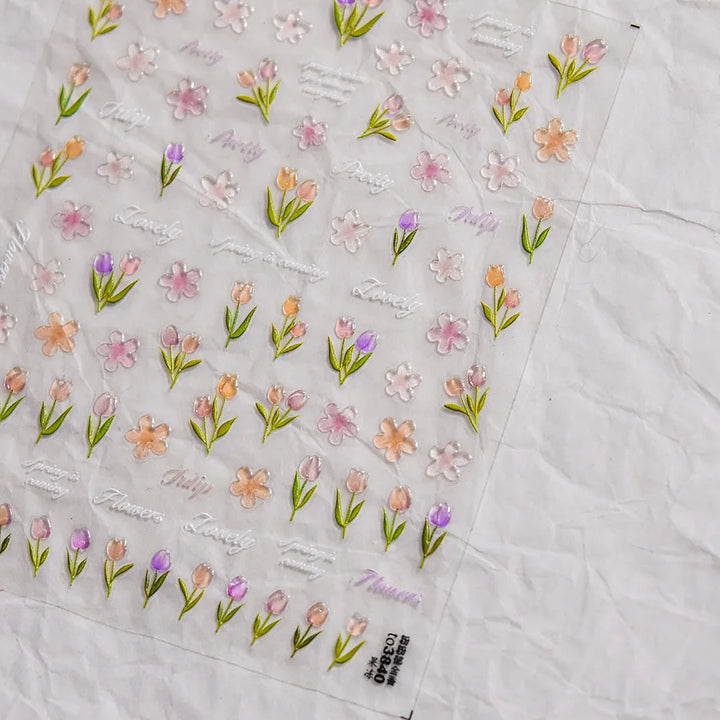 1PCS Crystal Diamond Nail Sticker Mix Pink Swan Flower Frame Butterfly Self Adhesive Nail Art Stickers DIY Cute Decoration Parts