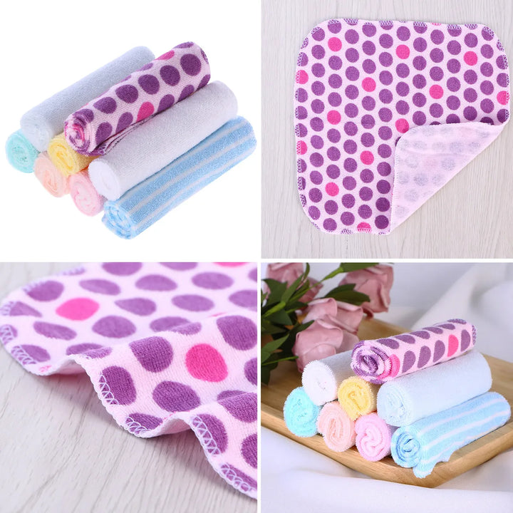 8Pcs Soft Cotton Baby Washing Towels Highly Absorbent Gentle for Sensitive Skin Face Hand Body Wipe Newborn Bath Towel Pack