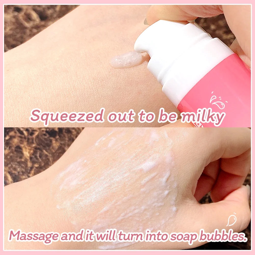 Exfoliating Bubble Moisten Lip Scrub Cream Exfoliating Lip Mask GECOMO Plant Lip Care Scrub for Tender Lips