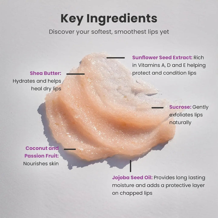 Lip Exfoliator Scrub and Moisturizer, Sugar Scrubs, Overnight Hydration & Softening, Brighten and Dark Lips Soothing Dryness