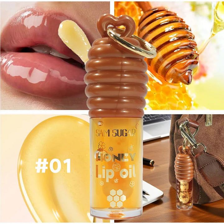 Honey Lip Balm Longlasting Moisturizing Dry Lips Diminishes Lip Lines Plumps Lips With Transparent Pearlescent Lip Care Lip Balm