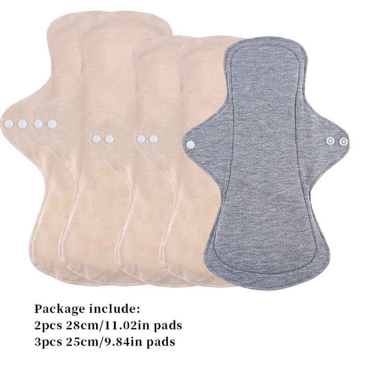 5PCS Breathable Cotton Sanitary Pads Daily Underwear Panty Liners Washable Reusable Comfortable Maternity Pads for Women