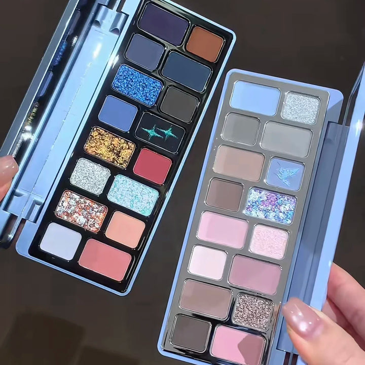 Qianyan Cheeryep 16 Color Eyeshadow Palette Glitter Chamelon Matte Pearlescent Flash Plate Cowherd Sequins
