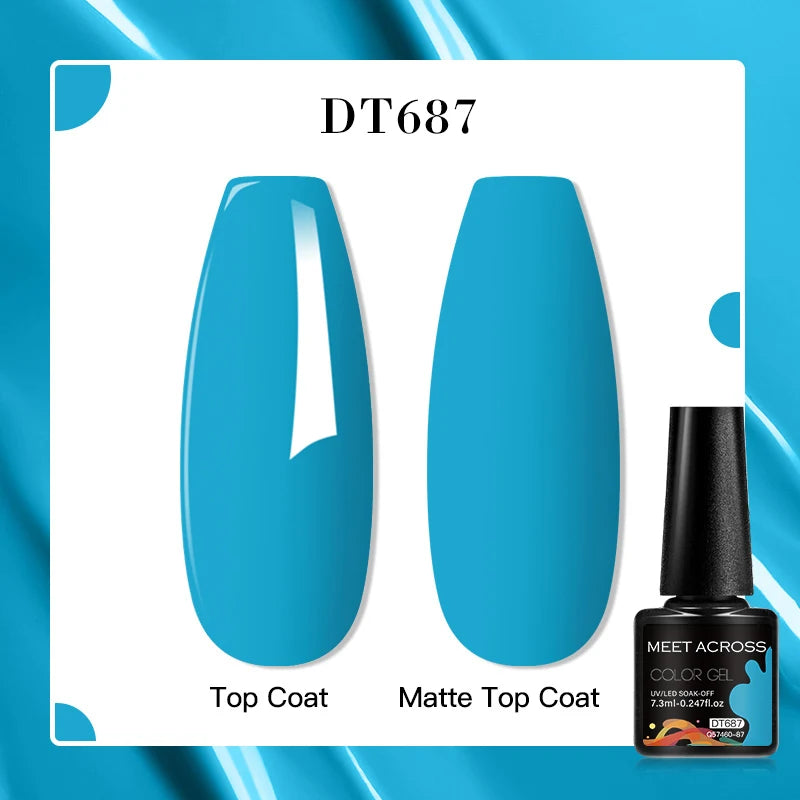 MEET ACROSS 7ml Porcelain White Cat Eye Gel Polish Holographic Glitter Magnetic Galactic Effect Gel Nail Polish Soak Off UV Gel