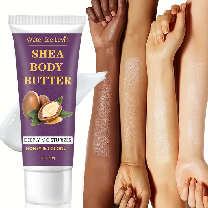 Shea Butter Body Cream,24H Moisturizing Makes Skin Softer,Elastic,Firming Skin,Body Massage Nourishing for Dry Cracked Light Tan