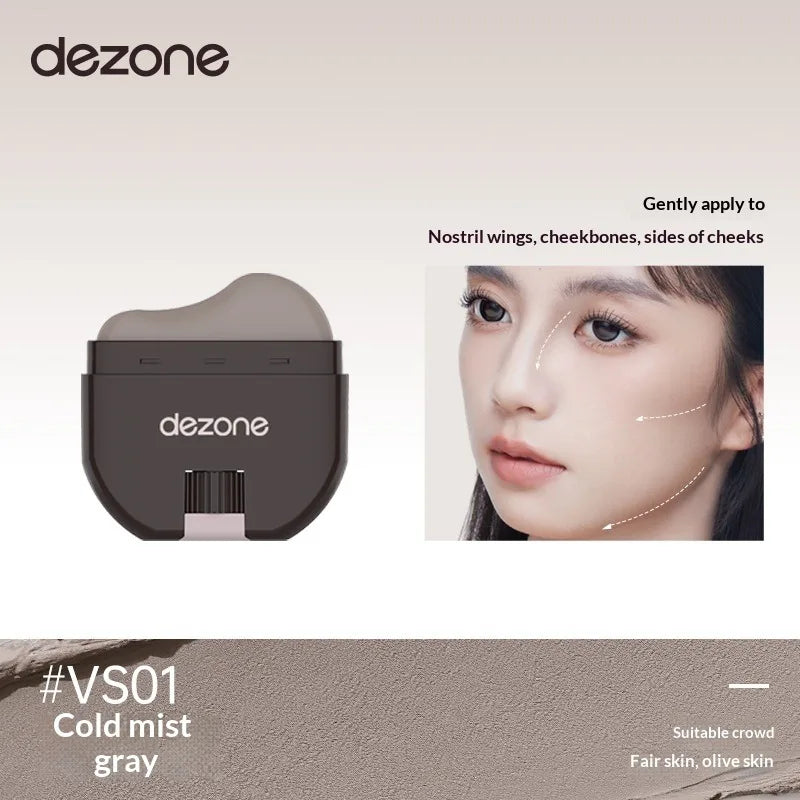 DEZONE Waterproof Contour Stick Highly Pigmented Sculpting Shading Powder Easy Blend Long Lasting V-Shape Face Makeup Tool