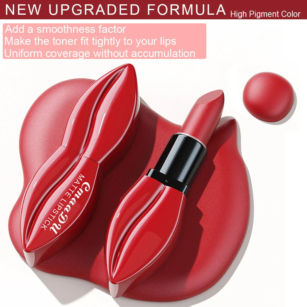 Rose Purple Matte Lipsticks Waterproof Velvet Nude Lipstick Sexy Red Lip Stick Pigment Makeup Pink Lip Gloss Long Lasting Makeup