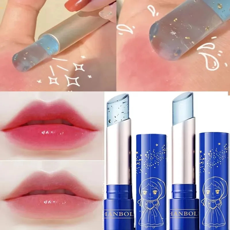 Princess Crystal Temperature Change Moisturizing Lipstick Star Brilliant Jelly Shinny Lip Balm Long-lasting Lip Oil Care Makeup