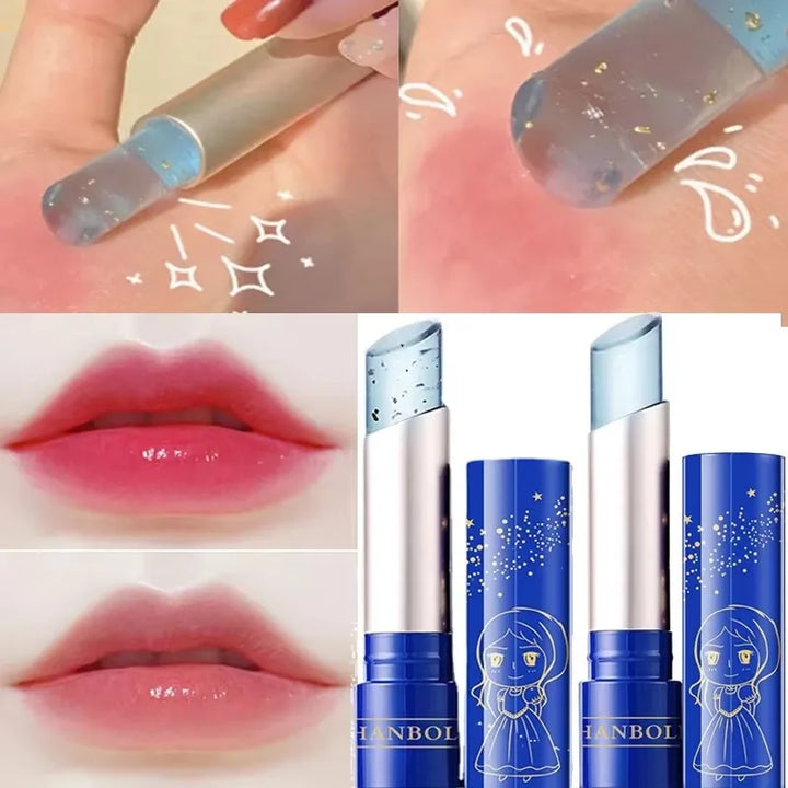 Princess Crystal Temperature Change Moisturizing Lipstick Star Brilliant Jelly Shinny Lip Balm Long-lasting Lip Oil Care Makeup