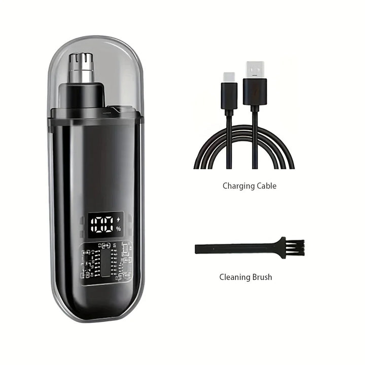Suitable for men, USB charging nose and ear hair trimmer portable electric nose hair clipper, mini compact design, quick chargin