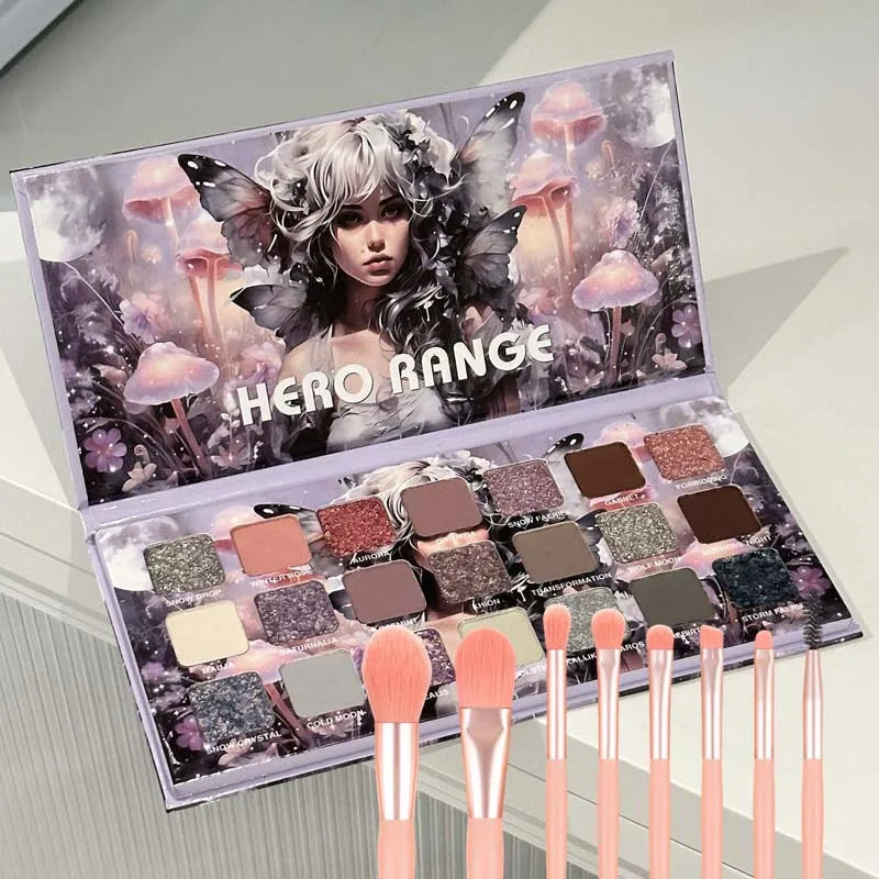 21-Color Chameleon Flashing Eyeshadow Palette Cold Moon Multi-functional Matte Shimmer Glitter Pigments Long-lasting Makeup