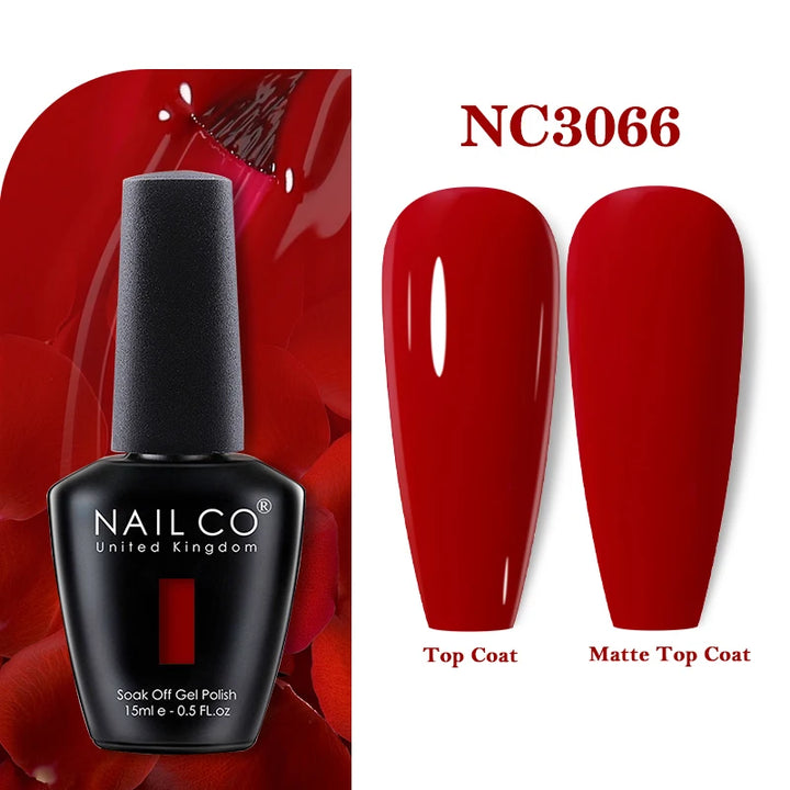 NAILCO 131Colors Vernis Semi Permanent UV Varnish Gel Nail Polish Nails Art Gel Manicure TOP BASE Varnish Hybrid