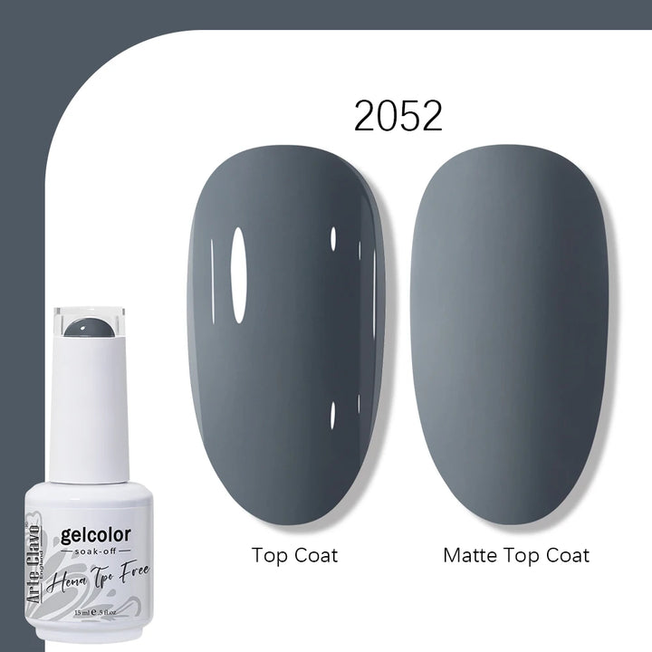 Arte Clavo Solid Color Gel Nail Polish 15ml Soak Off UV LED Gel Semi-Permanent Glitter Polish For Manicure Nail Art Salon Gel