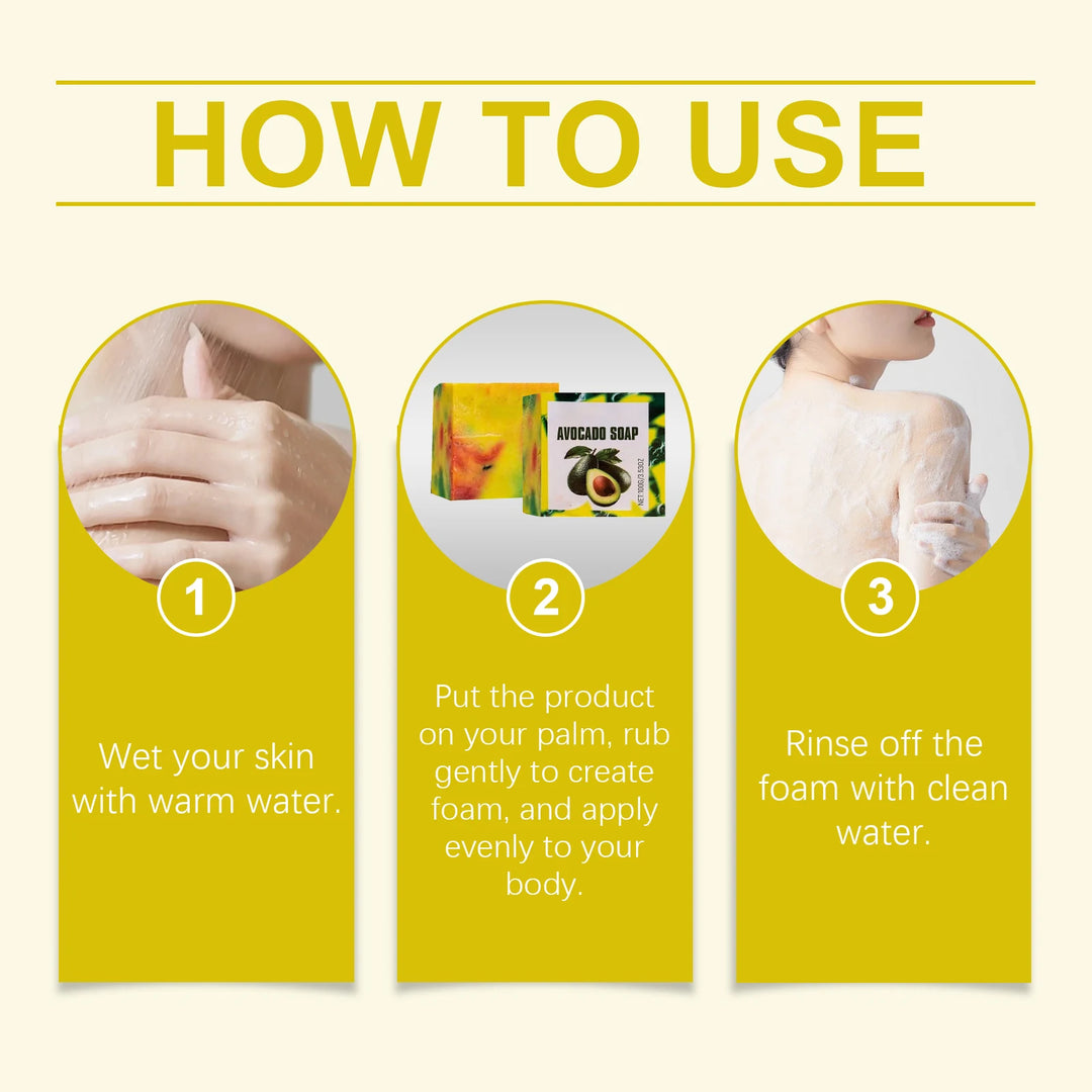 Avocado Moisturizing Soap Softening Keratin Deep Pore Cleansing Remove Dirt Improve Skin Conditions Body Nourishing Care Soap