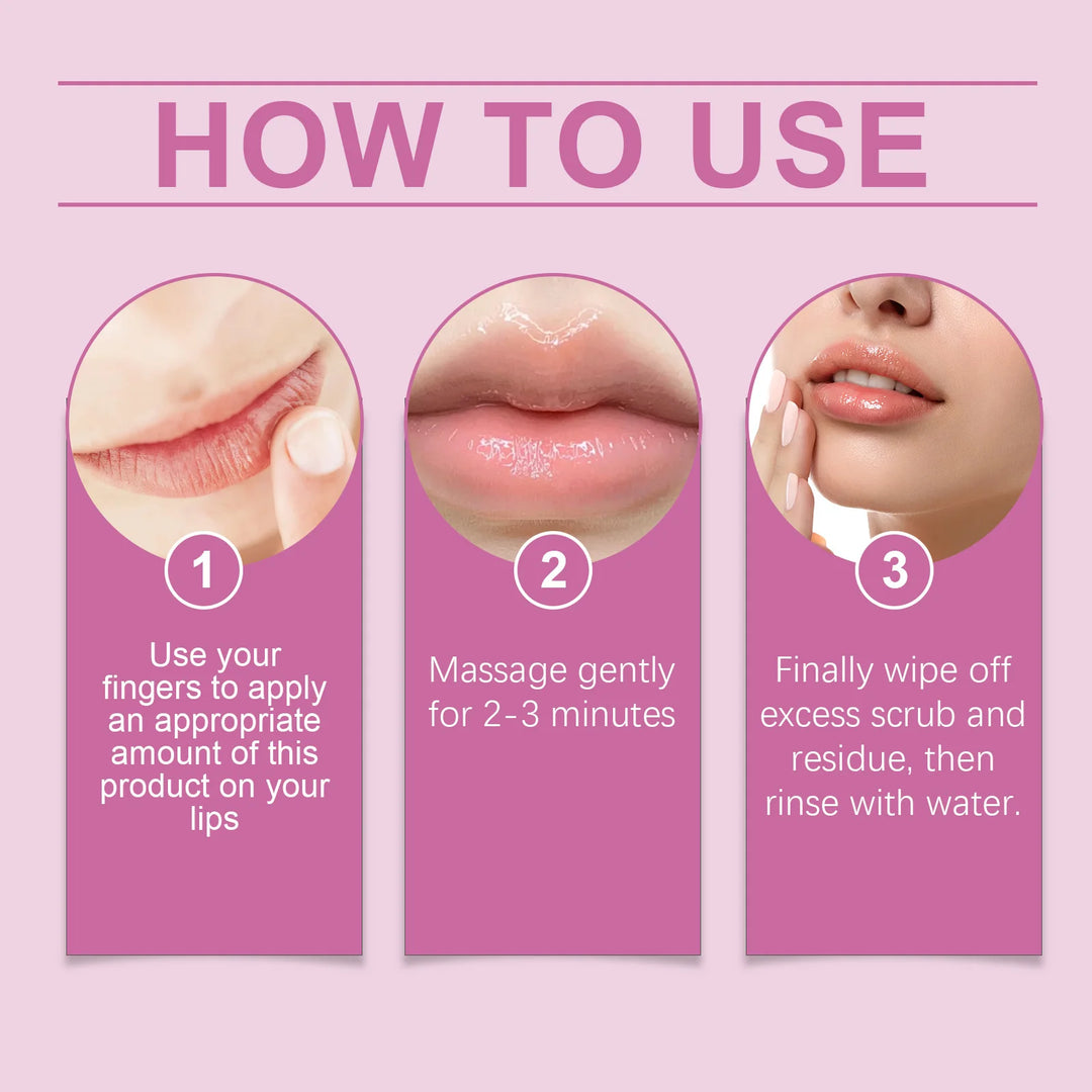 Gentle Lip Scrub, Exfoliating & Moisturizing Lip Care, Hydrating Sugar Scrub for Soft Smooth Lips