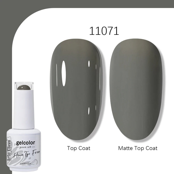 Arte Clavo Solid Color Gel Nail Polish 15ml Soak Off UV LED Gel Semi-Permanent Glitter Polish For Manicure Nail Art Salon Gel