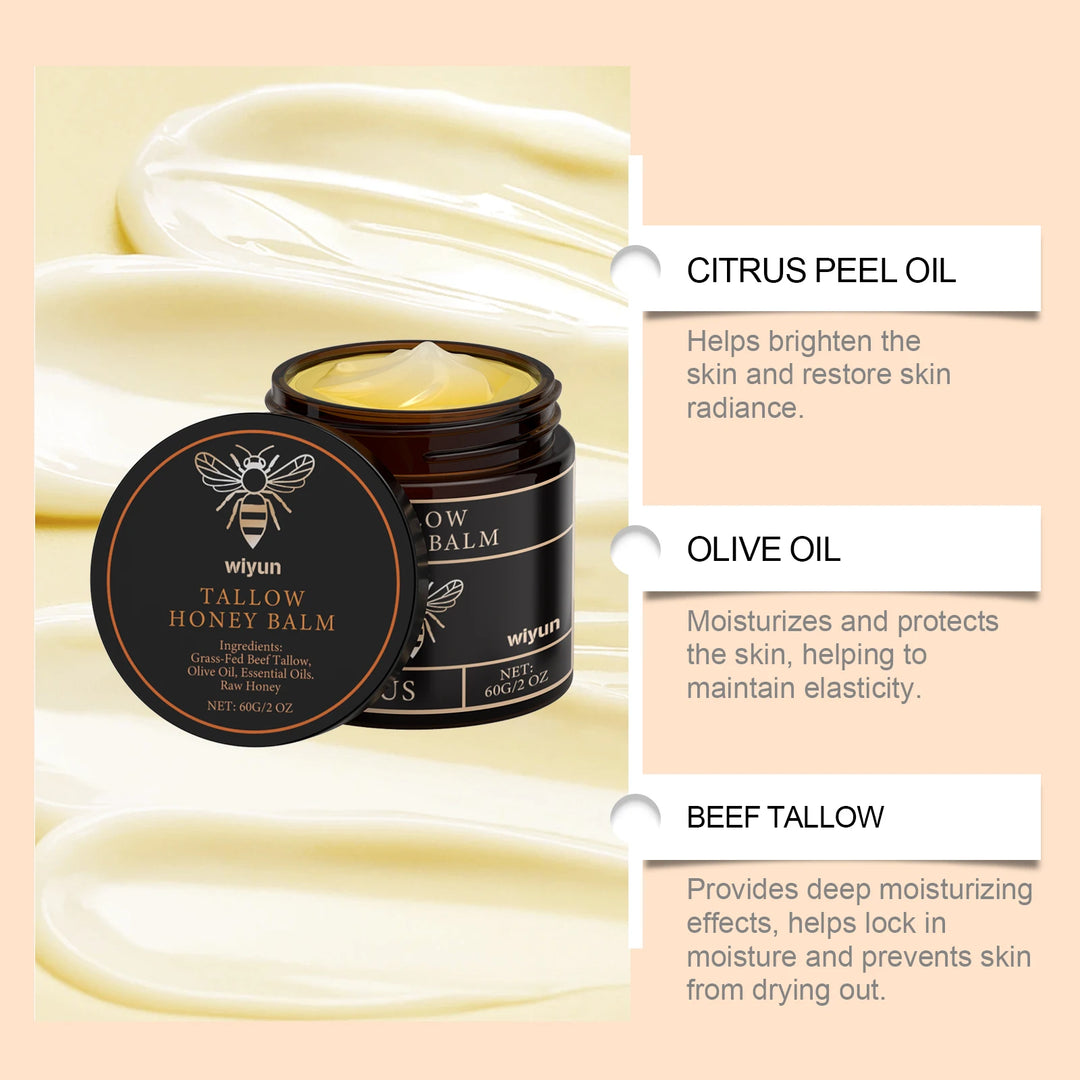 Tallow Honey Cream Glow Hydrating Skin Improve Elasticity Soft Bleaching Improve Dullness Firming Face Body Moisturizer Lotion