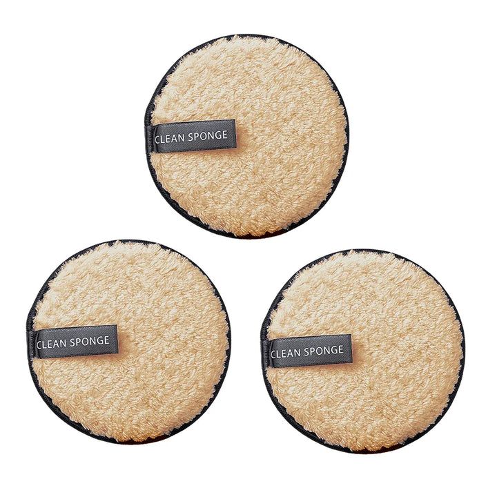 3 Packs 5 Color Optional Round Small Pineapple Cleaning Powder Puff Beginner  for Home And Travel Use