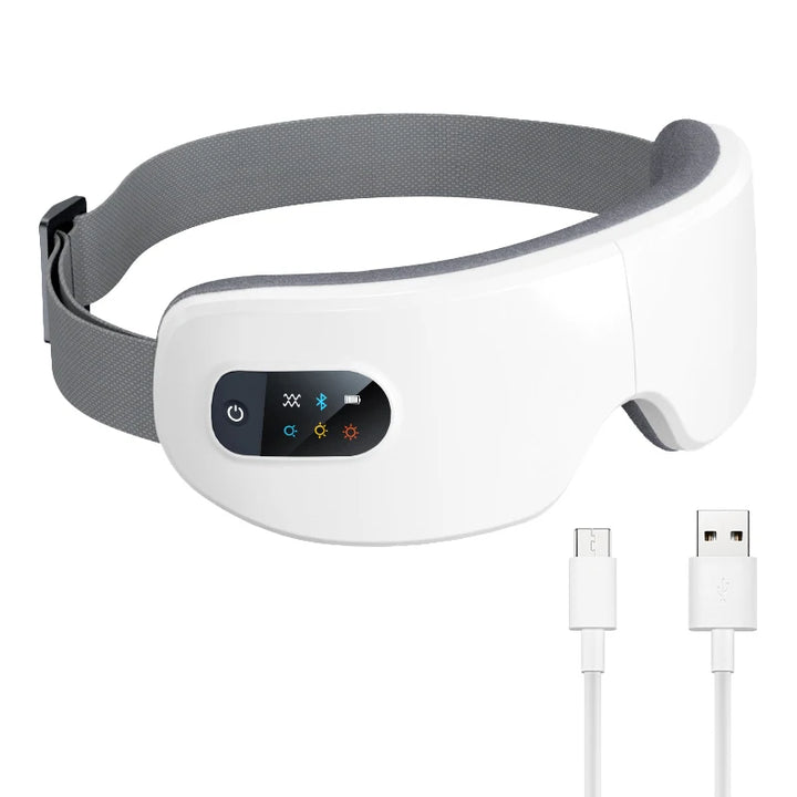 Electric Eye Massager Smart Bluetooth Air Pressure Hot Compress Vibration Massage Glasses Foldable Bluetooth Music Eyes Massage