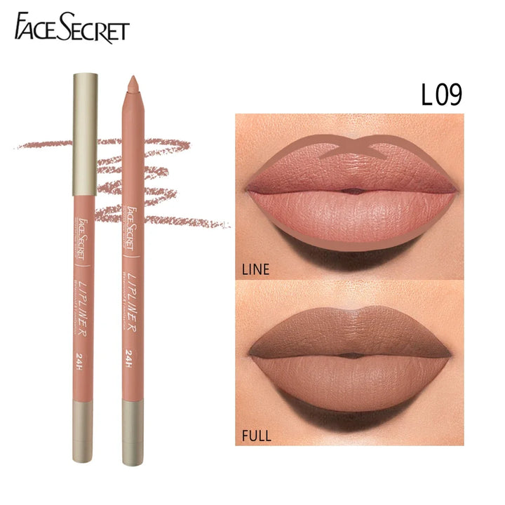 Face Secret Waterproof Liners Makeup Lipliner 12 Colors Matte Velvet Lipstick Pen / Liptint Long Lasting Waterproof Lip Tint