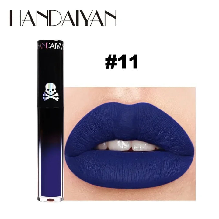 4pcs Matte Lipstick Set Waterproof Sexy Green Purple Black Lip Gloss Shiny Lip Tint Halloween Lip Makeup Tool Korean Cosmetics