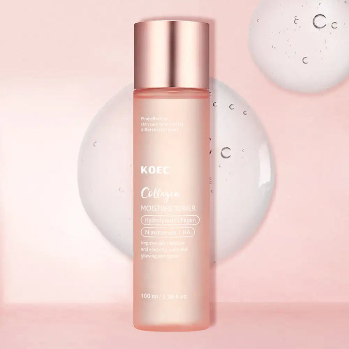 100ml KOEC Triple Collagen Moisturizing Facial Toner Easy-Absorbing Hydrating Improve Elasticity Niacinamide Hyaluronic Acid