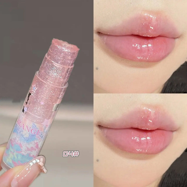 Herorange Glitter Star Lip Balm Moisturizing Repair Shiny Plump Lips Multi-Use for Daily Base Makeup