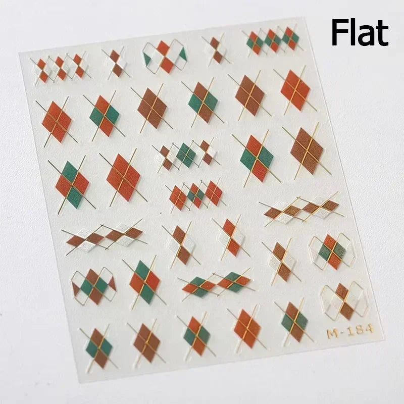 1pcs White 5D Pearl Lace Wave Lines Nail Art Stickers Elegant Exquisite Nail Decoration Decals DIY Self Adhesive Transfer Slider