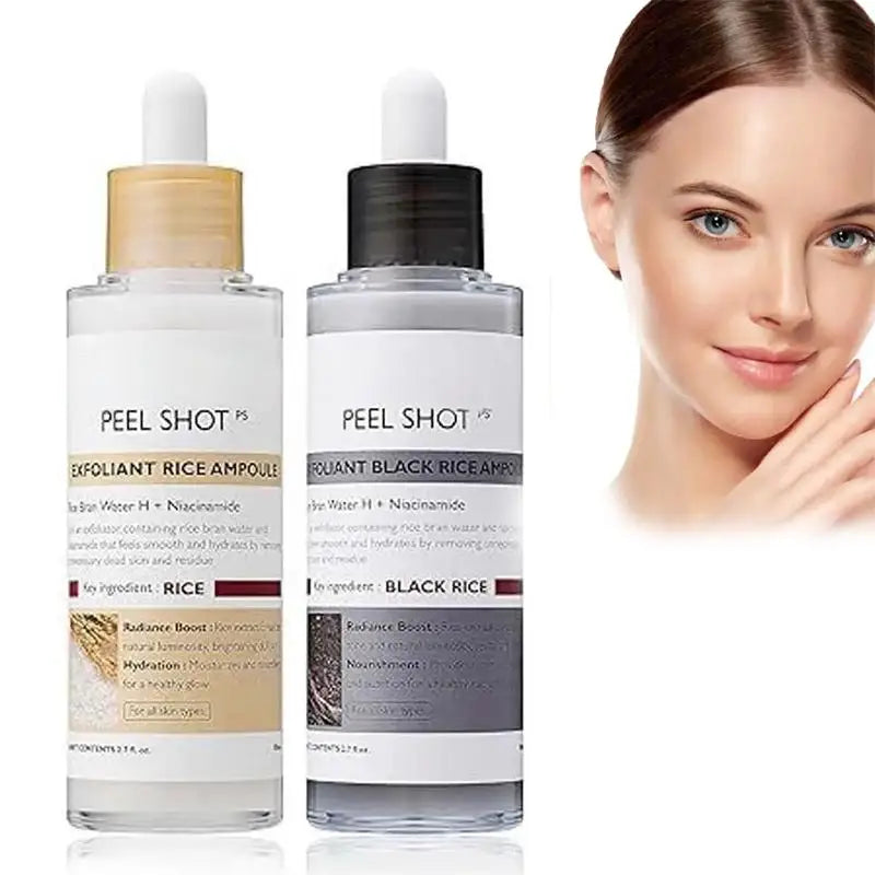 Rice Exfoliating Serum Facial Moisturizer Blackhead Removal Pore Shrinking Korean Skin Care Hydrating Face Serum Brightening