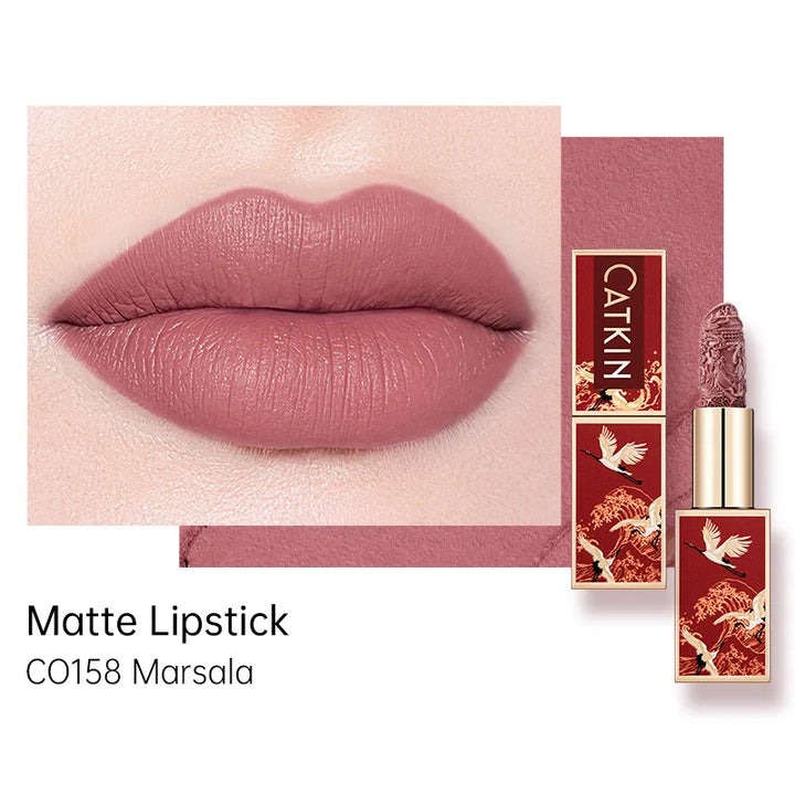 CATKIN Makeup Velvet Matte Lipstick, Hydrating Satin Long Lasting lipstick with Smooth and Creamy Texture