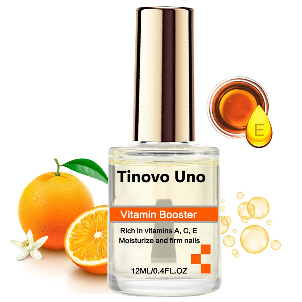 Tinovo Uno Keratin Coconut Nail Strengthening Oil Nail Art Treatment Care Nail Growth Cuticle Oil 12ML Vitamin C Enriched Polish
