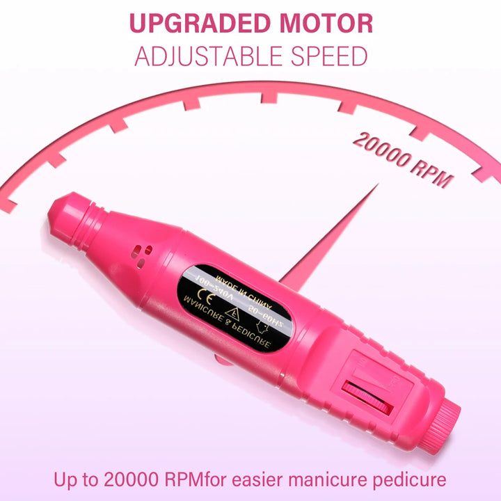LINMANDA 6 In 1 Electric Nail Drills Kit Remove Polisher Manicure Portable Nail File Nail Drill Equipment  Pen Tools Machine