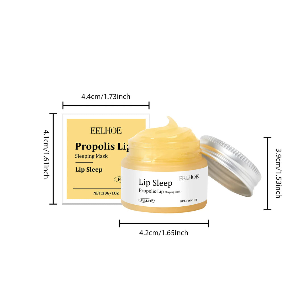 Propolis Lip Sleeping Mask Exfoliating Moisturizing Fade Lip Lines Repair Lip Treatment for Dry & Chapped Lips Overnight Care