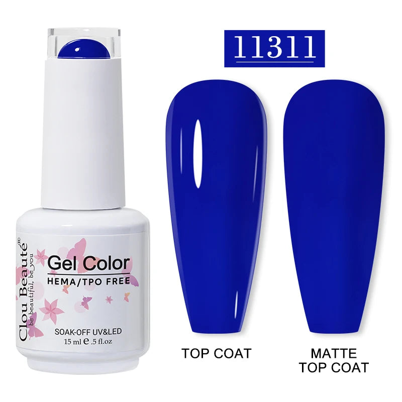 Clou Beaute 15ml HEMA TPO FREE Gel Nail Polish Vernis Semi Permanent UV Nail Art Varnish Lakiery Hybrydowe Manicure Gel Polish