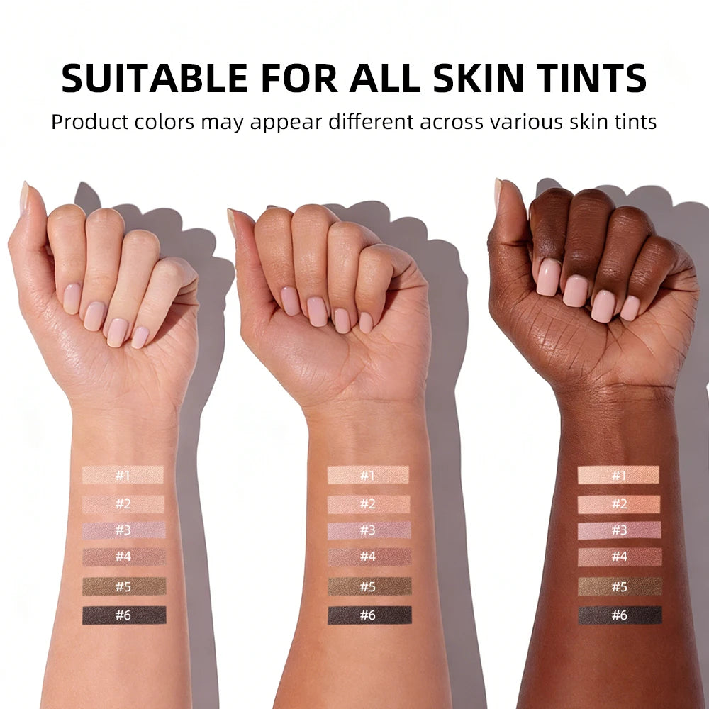 Naked 2 Basics Matte Neutral Eyeshadow Palette and Mirror Shadow Six Colors Contouring Neutral Eyeshadows Long-Lasting  Makeup