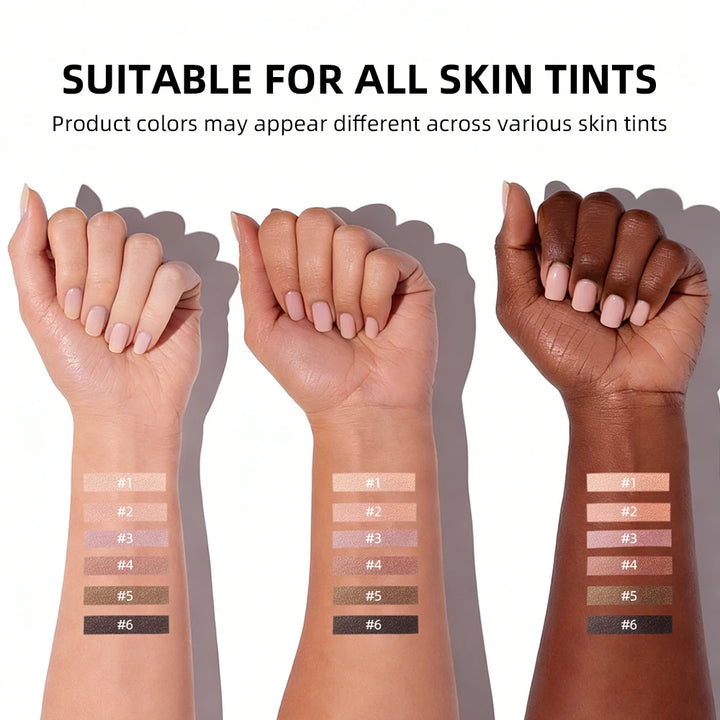 Naked 2 Basics Matte Neutral Eyeshadow Palette and Mirror Shadow Six Colors Contouring Neutral Eyeshadows Long-Lasting  Makeup