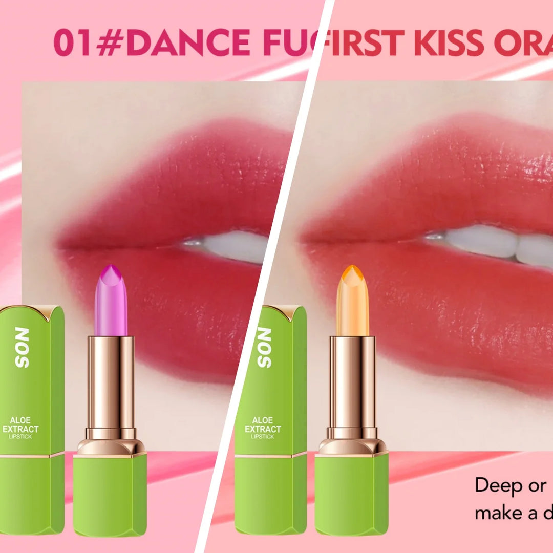 Aloe Vera Color Changing Lipstick – Moisturizing PH Reactive Lip Balm, Transfer-Resistant Long-Lasting Lip Color, Natural Flush