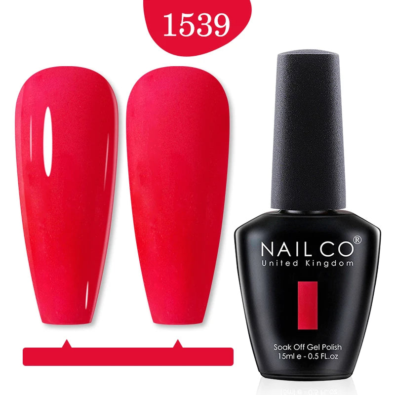 NAILCO Red Colors Series 15ML Nail Gel Polish Nail Supplies Semi Permanent For Nail Art Manicure Soak Off LED UV Hybrid Varnish