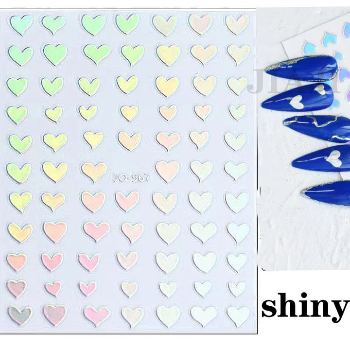 Nail Art Stickers Water Decals Eyes Stripe Nail Art Decorations for Manicure Accessories Press on Nails Foil Stickers and Decals