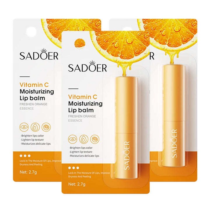 SADOER Vitamin C Lip Balm Moisturizing Anti Cracking Hydrating Repair Nourishing Anti Wrinkles Lipstick Lips Skin Care Products