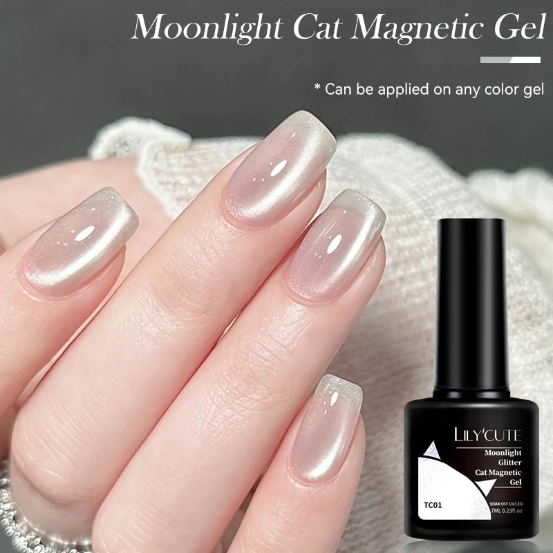 LILYCUTE 7ml 9D Cat Magnetic Gel Nail Polish Iridescent Magnet Semi Permanent Soak Off UV LED Manicure For Nail Art Gel Varnish