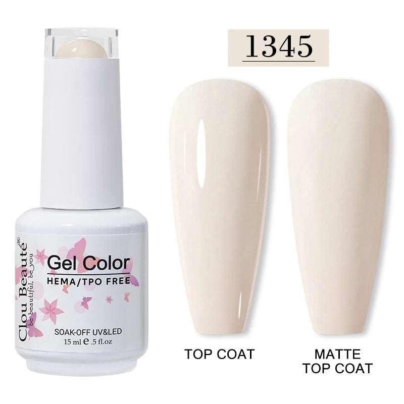 Clou Beaute 15ml HEMA TPO FREE Gel Nail Polish Vernis Semi Permanent UV Nail Art Varnish Lakiery Hybrydowe Manicure Gel Polish